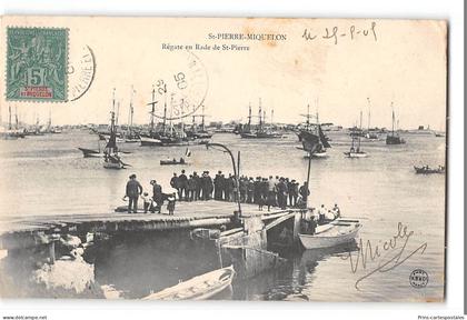 CPA St Pierre et Miquelon Régate en Rade de St Pierre