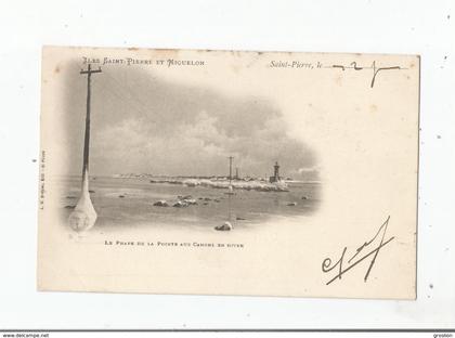 ILES SAINT PIERRE ET MIQUELON SAINT PIERRE LE PHARE DE LA POINTE AUX CANONS EN HIVER 1903