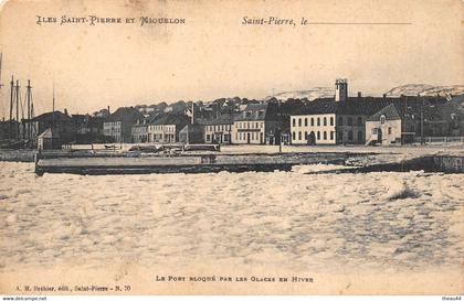 ¤¤    -     SAINT-PIERRE-et-MIQUELON   -   SAINT-PIERRE   -  Le Port bloqué par les Glaces en Hiver    -    ¤¤