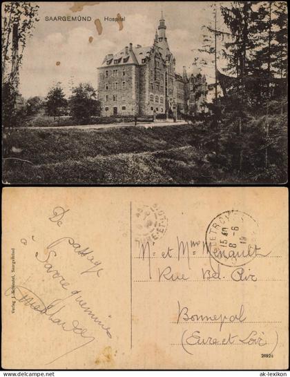 CPA Saargemünd Sarreguemines Hospital 1918