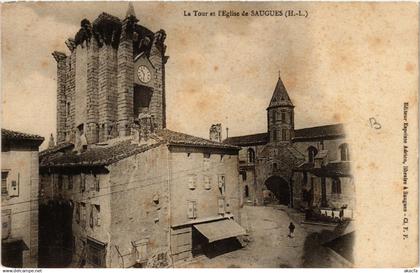 CPA La Tour et l'Église de SAUGUES (516961)