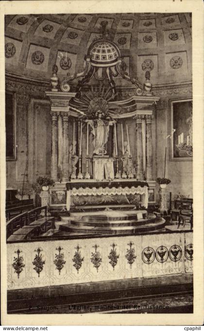 CPA Saujon Eglise Maitre autel Renaissance