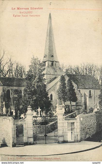 CPA Saulieu Eglise Saint Saturnin le Morvan Illustre