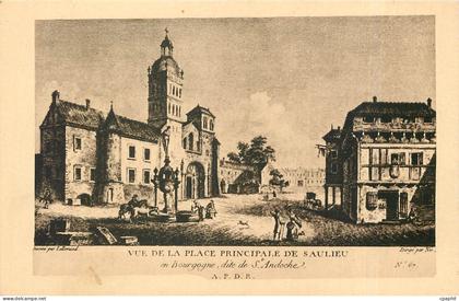 CPA vue de la ville de saulieu