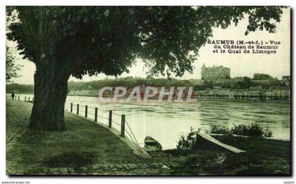 CPA Saumur Vue du chateau de Saumur et le quai de Limoges