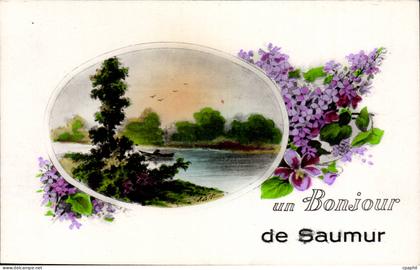 Saumur - Un Bonjour de Saumur - CPA