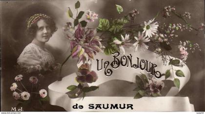 Saumur - Un Bonjour de Saumur - Femme - CPA