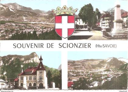 SCIONZIER (74) Souvenir de SCIONZIER - Carte Multivues - Blason  CPSM GF