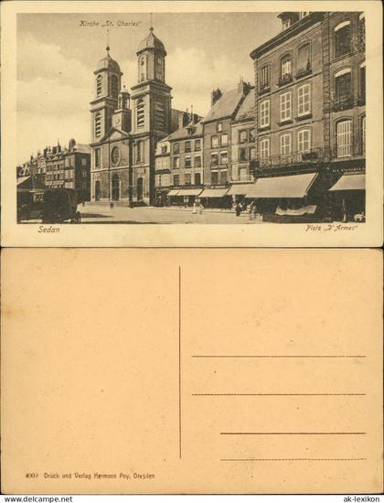 CPA Sedan Sedan Platz D'Armes Geschäfte 1917