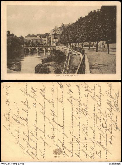 CPA Sedan Sedan Ufer der Maas in Sedan 1915