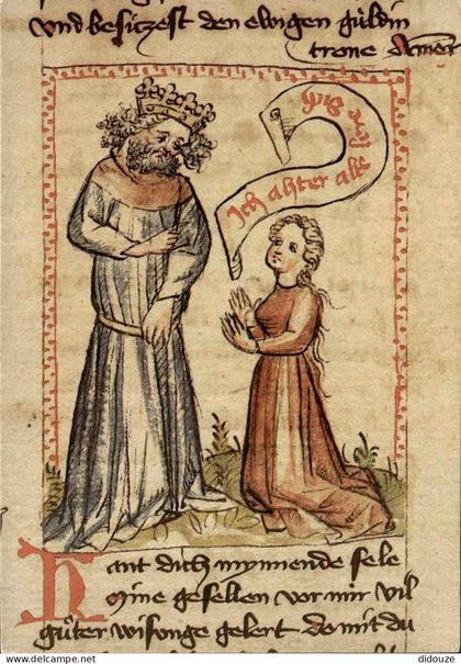 Carte Postale - 67 - Selestat - Bibliothèque humaniste de Selestat - Otto von passau die minnende seele manuscrit copié