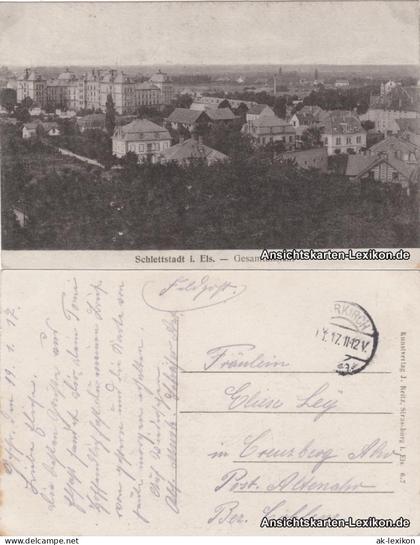 CPA Schlettstadt Sélestat Gesamtansicht 1917