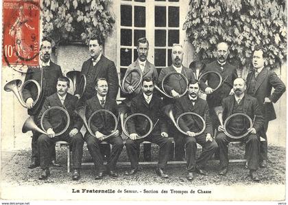 Carte POSTALE Ancienne de   SEMUR - La Fraternelle, section troupes de chasse