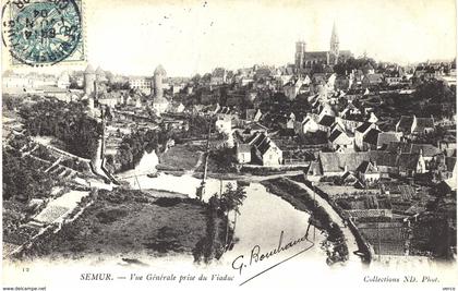 Carte POSTALE Ancienne de   SEMUR - Vue prise du Viaduc