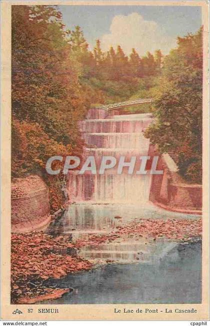 CPA Semur Le Lac de Pont La Cascade