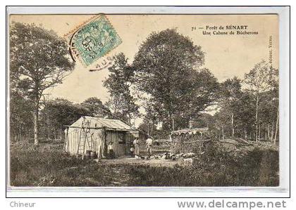FORET DE SENART UNE CABANE DE BUCHERONS