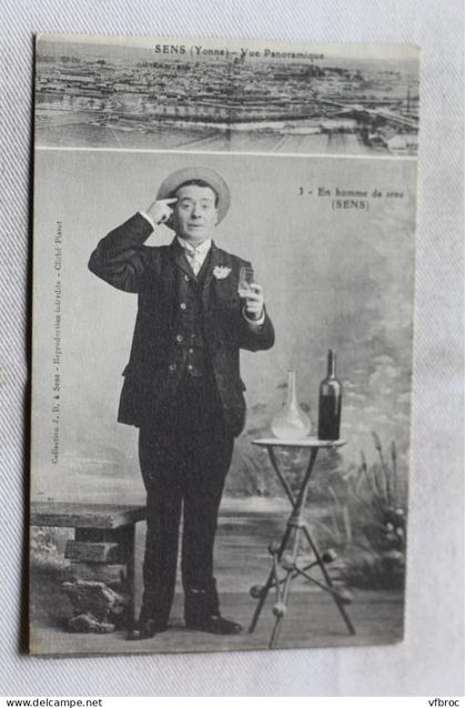 AB460, Sens, vue panoramique, en homme de sens, Yonne 89