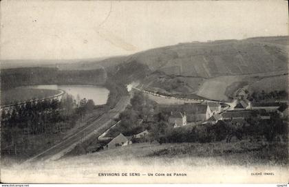 CPA Environs de Sens Un coin du Paron