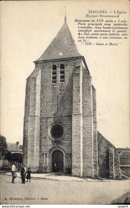 CPA Sergines L'Eglise Epoque Renaissance