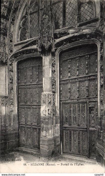 CPA Sezanne Portail de l eglise