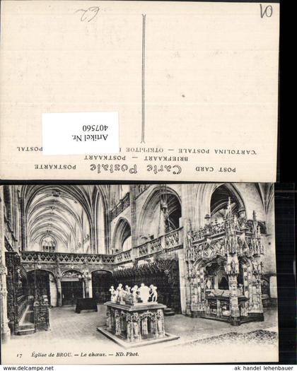 407560,Rhone-Alpes Ain Eglise de Brou Le choeur Kirche Chor