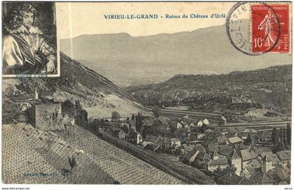 Carte Postale Ancienne de VIRIEU LE GRAND-ruines du château d'urfé