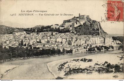 Sisteron CPA Vue generale sur la Durance