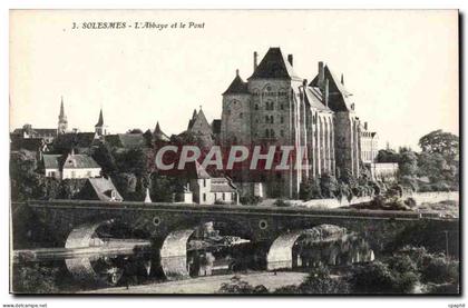 Solesmes CPA Abbaye et le pont