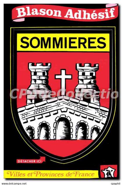 CPSM Sommieres Villes Et Provinces De France blason adhésif