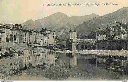 Carte Postale Ancienne - 06 - Sospel - Vue sur la Bevera - Sospel - Le Pont Vieux - CPA - Voir Scans Recto-Verso - Posca
