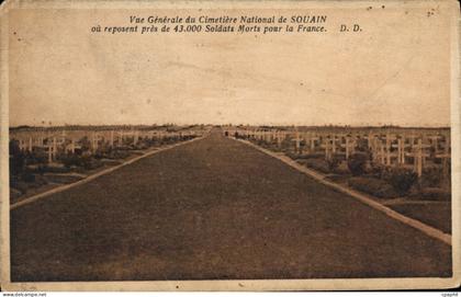 CPA Vue Generale du Cimetiere National de Souain