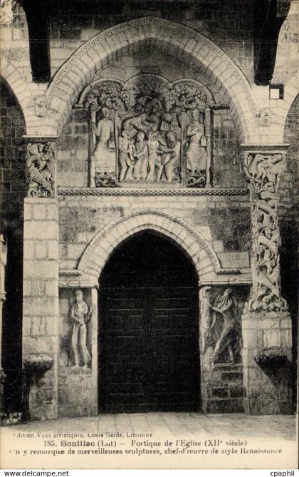CPA Souillac Portique de l'eglise