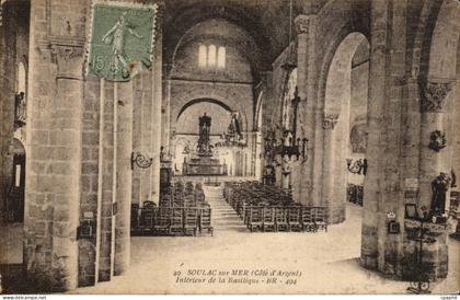 CPA Soulac sur mer Interieur de la basilique