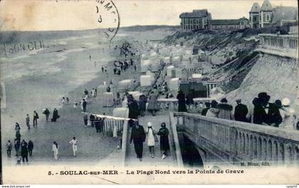 CPA Soulac sur mer La plage nord vers la pointe de Grave
