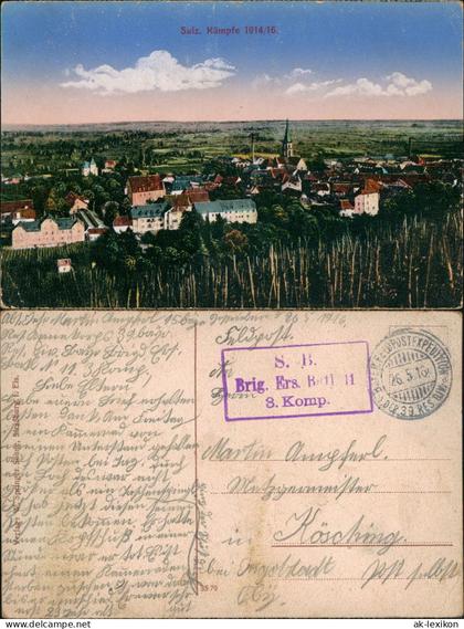 CPA Sulz (Oberelsass) Soultz-Haut-Rhin Panorama 1916  gel. Feldpost S.B.