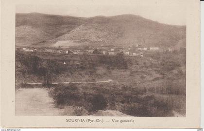 66 Sournia Vue Générale un peu bistre sans éditeur