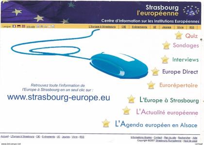 CPM GF-b270 -67-Strasbourg Carte de promotion des institutions européennes -Livraison offerte