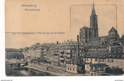 STRASSBURG  VUE PRISE DU QUAI DES BATELIERS   2 SCANS