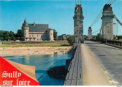 45 - Sully sur Loire - Le Château et le pont suspendu sur la Loire - CPM - Voir Scans Recto-Verso