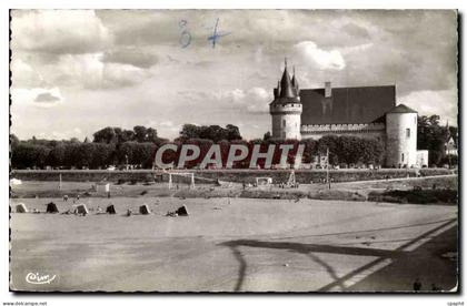 CPSM Sully sur Loire La plage et le chateau