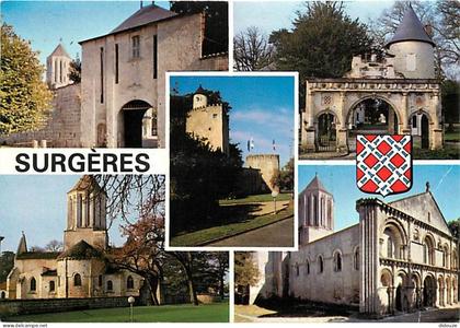 Carte Postale - 17 - Surgères - Multivues - Blasons - Flamme Postale de Surgères - CPM - Voir Scans Recto-Verso - Poscar