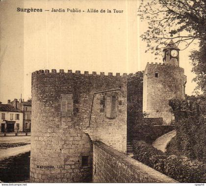 Surgeres - Le Jardin Public - Allee de la Tour - CPA