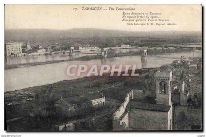 CPA Tarascon Vue Panoramique Entre Beaucaire et Tarascon
