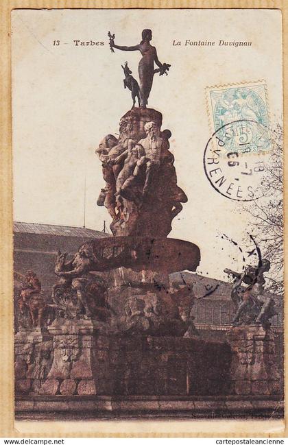 13937 ◉ TARBES 65-Hautes-Pyrénées ◉ Fontaine DUVIGNAU 1905 de VERNIER à MANENT chez Capitaine VENARD Foix / N.G 13