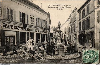 CPA Taverny Fontaine Rue de l'Église (1391618)