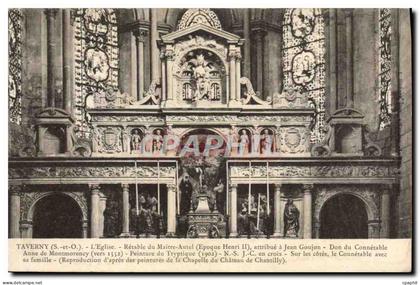 CPA Taverny L'Eglise Retable Du Maitre Autel