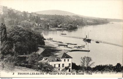 Thonon les Bains CPA Vue sur le port prise des Concise