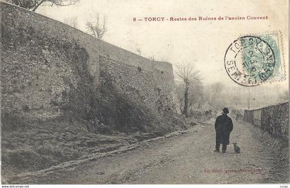 CPA Torcy Reste des Ruines de l'Ancien Couvent