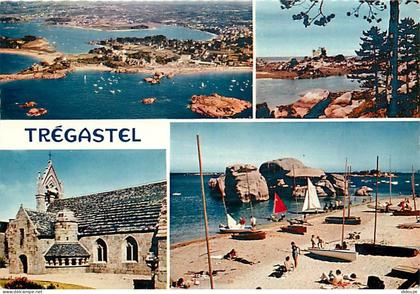 Carte Postale - 22 - Trégastel - Multivues - Scènes de Plage - Flamme Postale de Trégastel - CPM - Voir Scans Recto-Vers