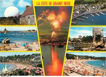 CPM La Cote de Granit Rose Le radome la plage de Cos Pors a Tregastel